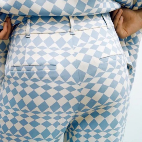 Zara full length trousers with geometric print. - Picture 2 of 6